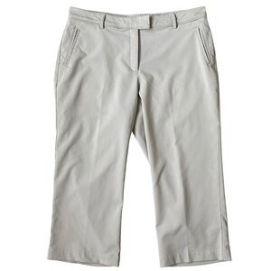 LADY HAGEN Golf Capri Pants Lightweight Pockets Light Beige Womens